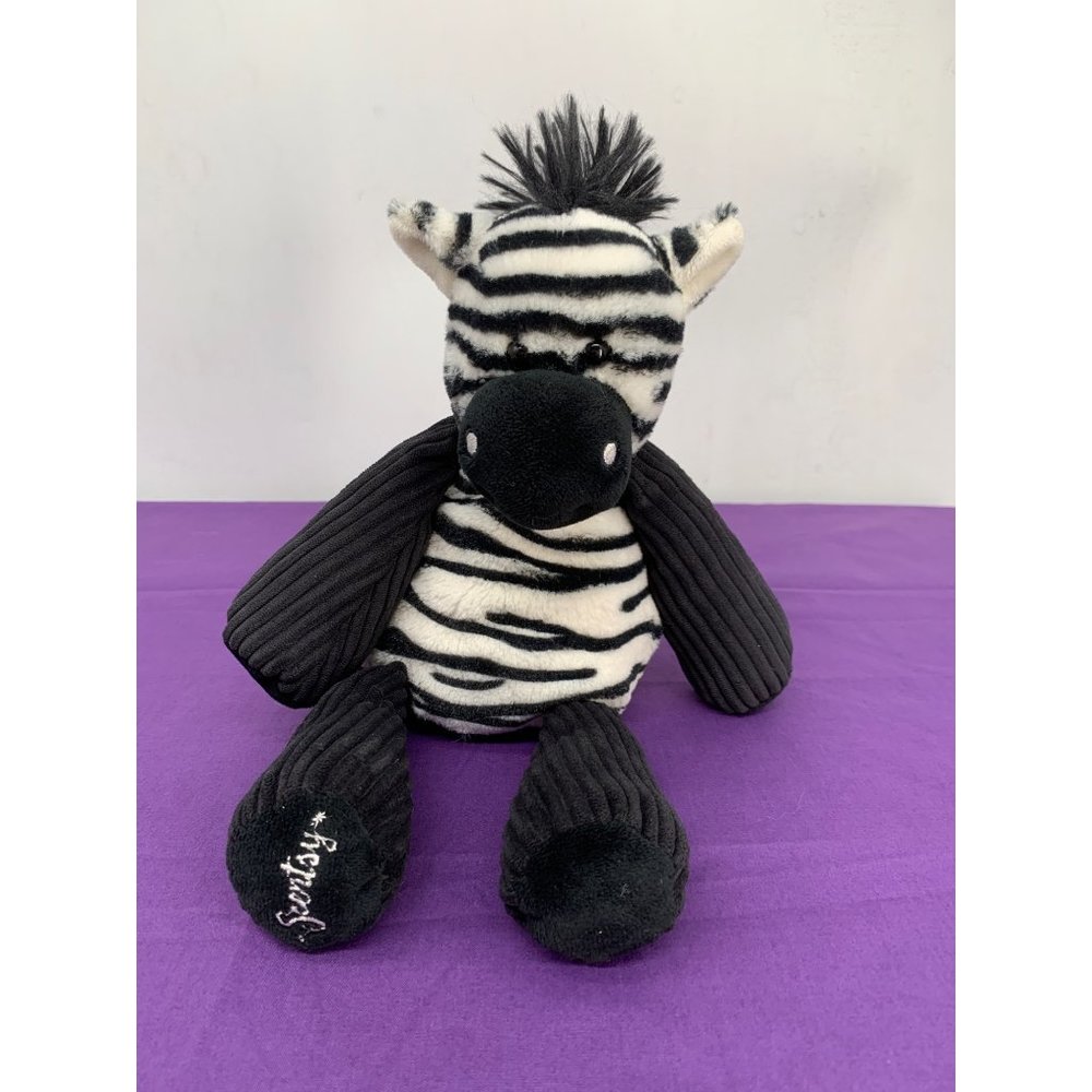 Scentsy Buddy 2012 Black and White Zebra Plush 9 inch Sitting